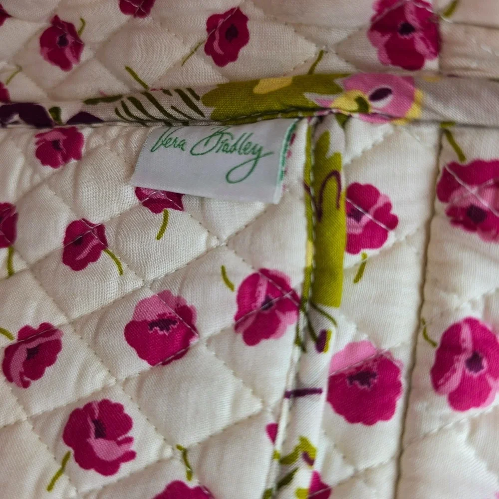 Vera Bradley Make Me Blush Quilted Laptop Messenger Bag‎ Retired 2010 Floral